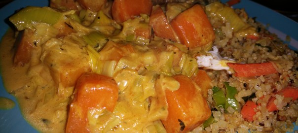 Pittige curry met pompoen